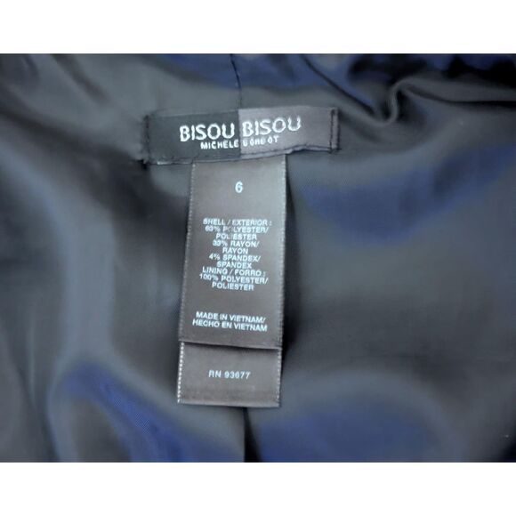 Bisou Bisou Long Black Duster Coat Size 6 Frog Closure Goth Whimsigoth Regency - Picture 3 of 6